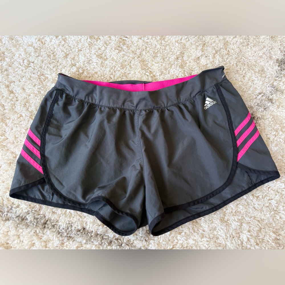 Women’s Pink & Grey ADIDAS Climalite Athletic Active Running Short Size XL 20-22